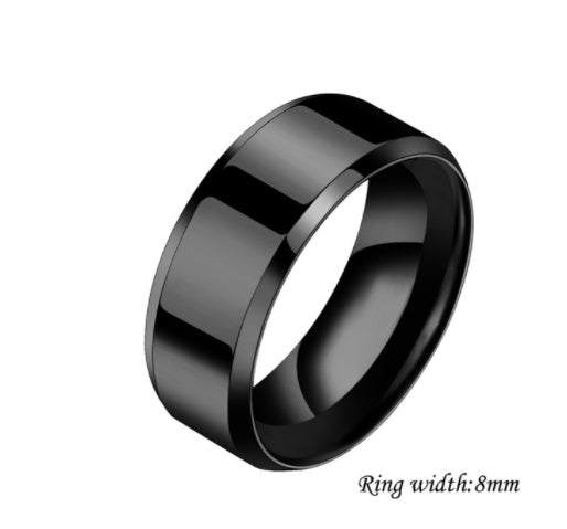 6mm/8mm Men And Women Stainless Steel Couple Rings Band - treasure supply