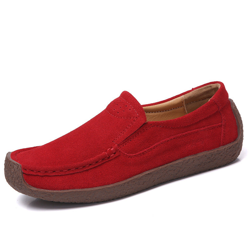 Round Toe Loafers Casual Versatile Solid Color Shoes - Treasure supply