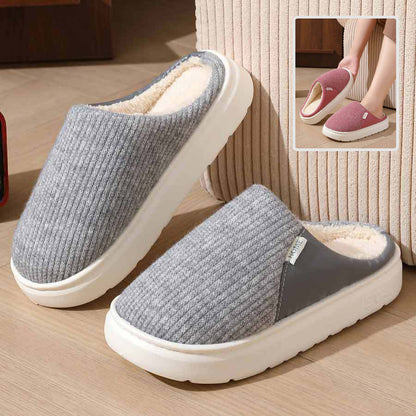 Women Men Winter Warm Plush Lightweight Home Slippers - treasure supply