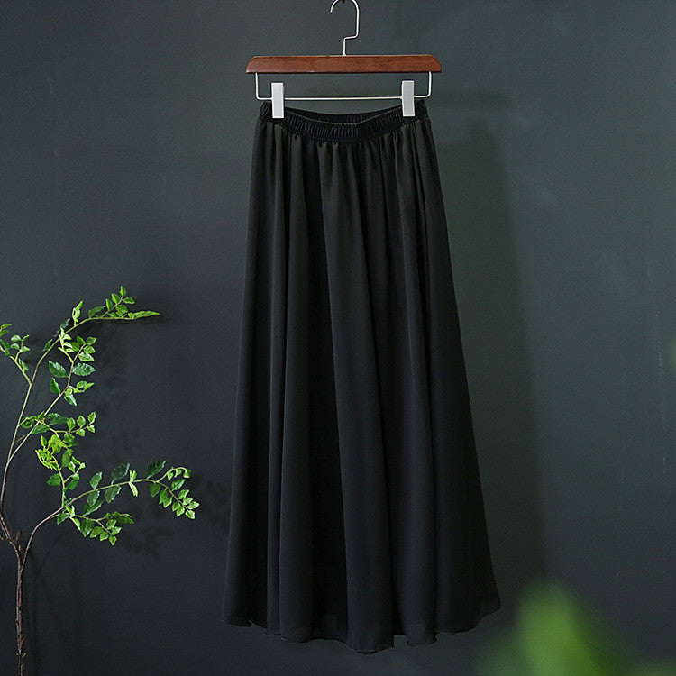 Women Chiffon Long-length Skirt - treasure supply