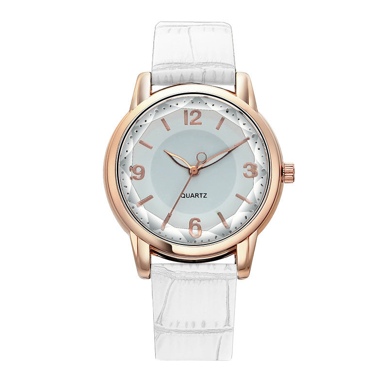 Women's Two-tone Dial Belt Quartz Watch