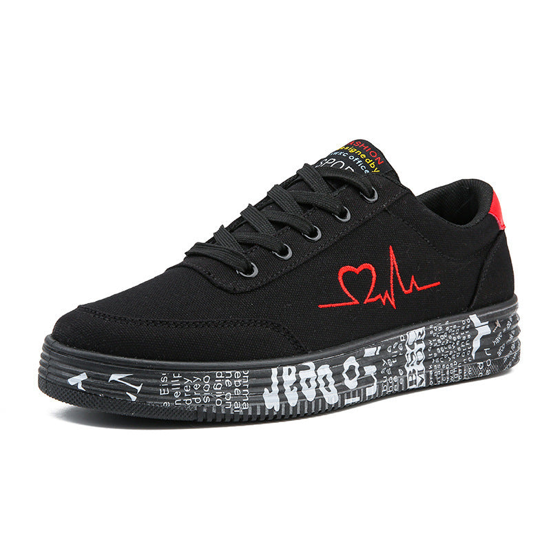 Valentines Day Men Women Love Print Canvas Shoes - treasure supply