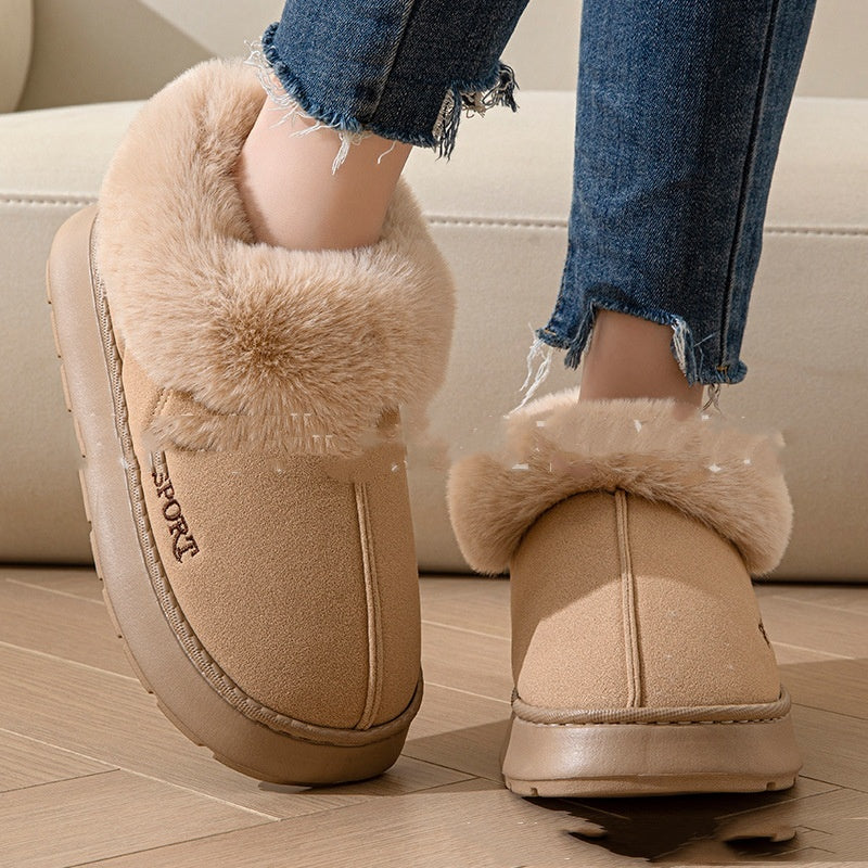 Men Women Cotton Home Plush Thick Slippers