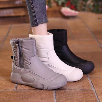 Women Winter Thick-sole Non-slip Waterproof Plush Snow Boots - treasure supply