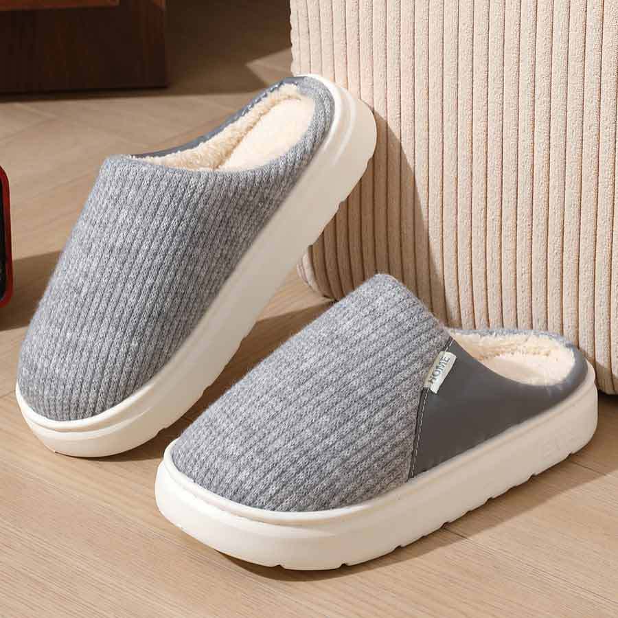 Women Men Winter Warm Plush Lightweight Home Slippers - treasure supply