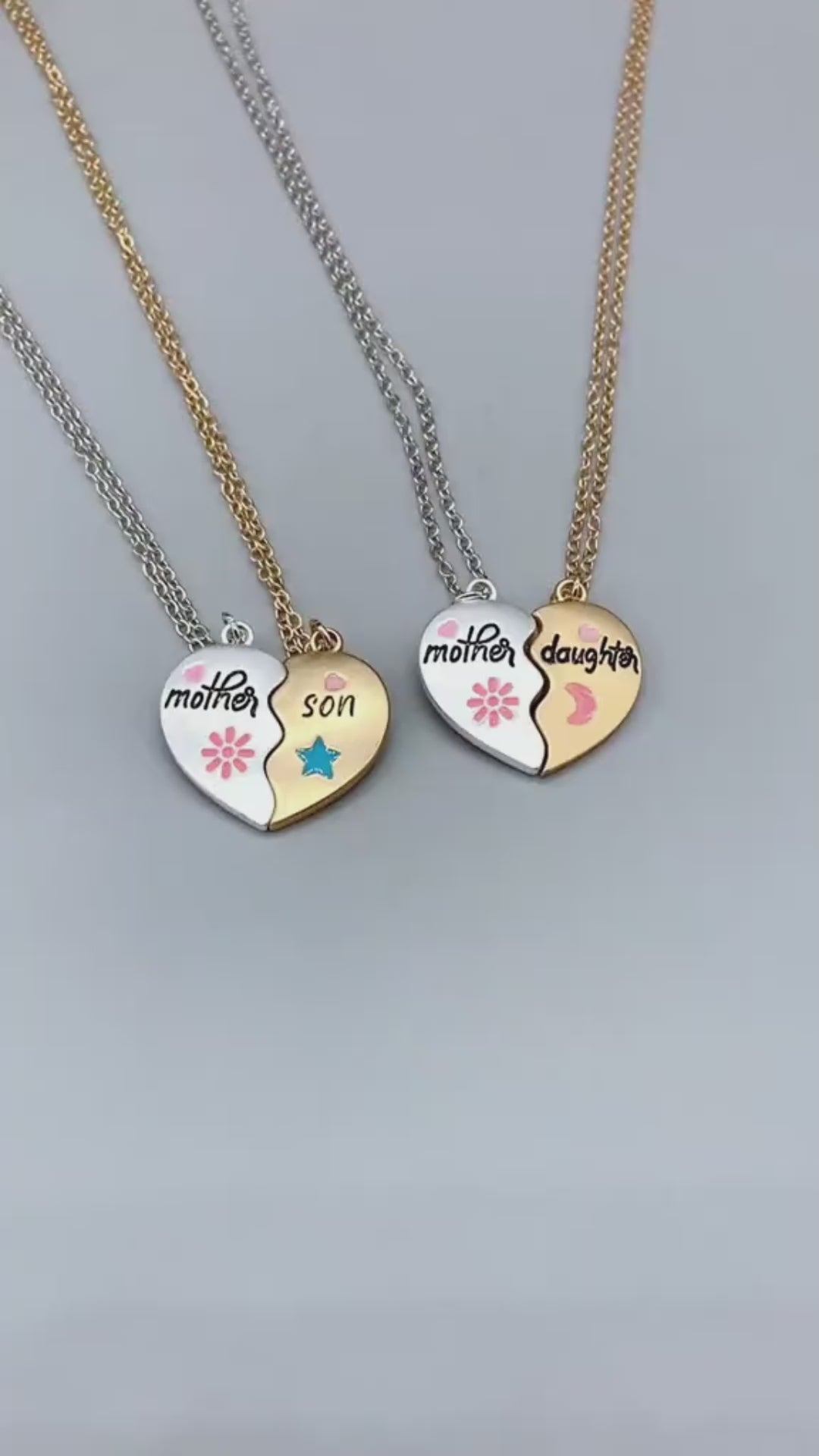 2PCS Set Jewelry Mother Daughter Necklace