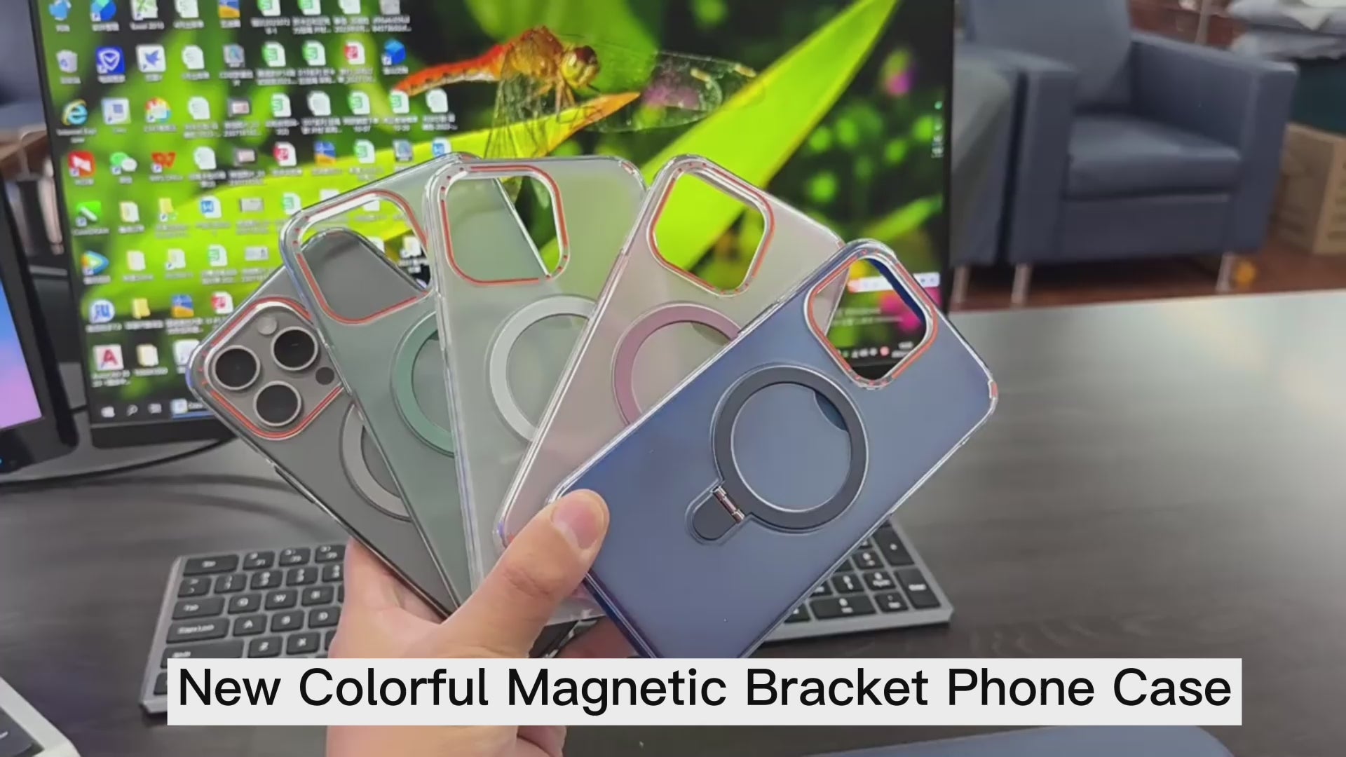 Magnetic Bracket Phone Case With Holder Stand